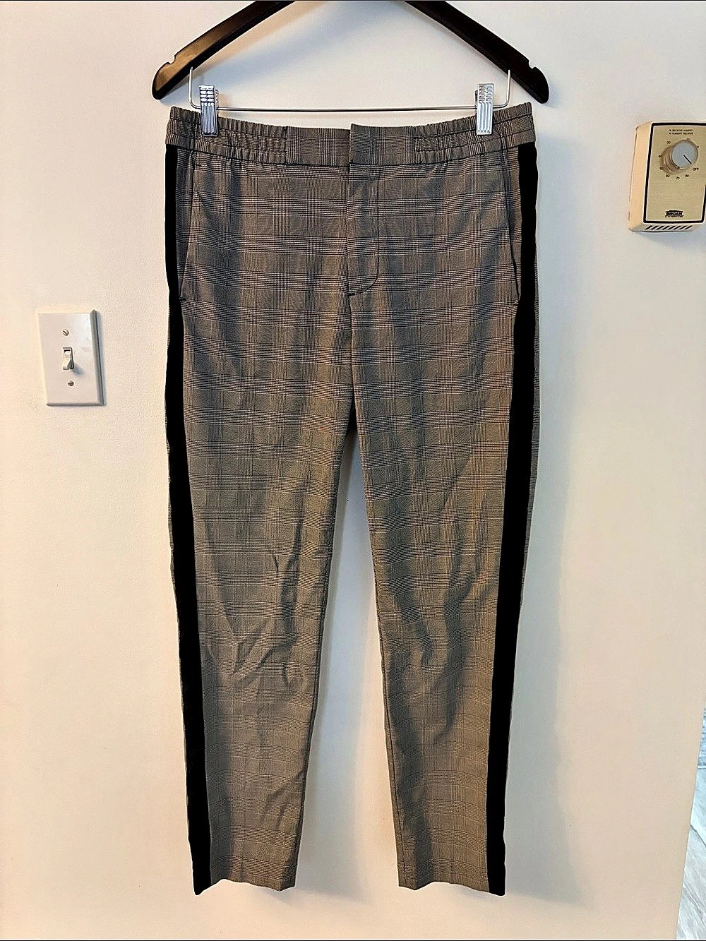 H&M Plaid Side Stripe Dress Pants, size XS